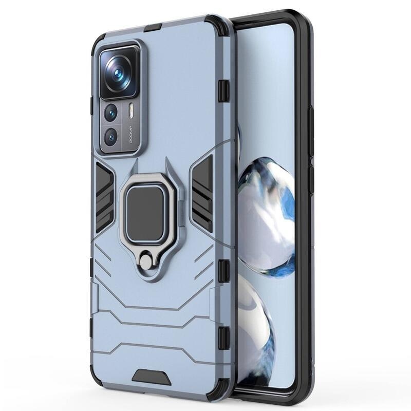 Guardy tartós hibrid borítás ujjbeggyel Xiaomi 12T/12T Pro készülékhez - kék