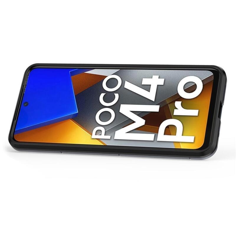 Guardy tartós hibrid borító ujjbeggyel a Xiaomi Poco M4 Pro 4G-hez - kék