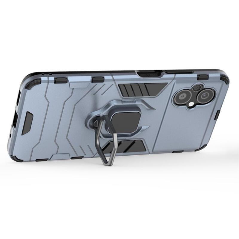 Guardy tartós hibrid borító ujjbeggyel a Xiaomi Poco M5 készülékhez - kék