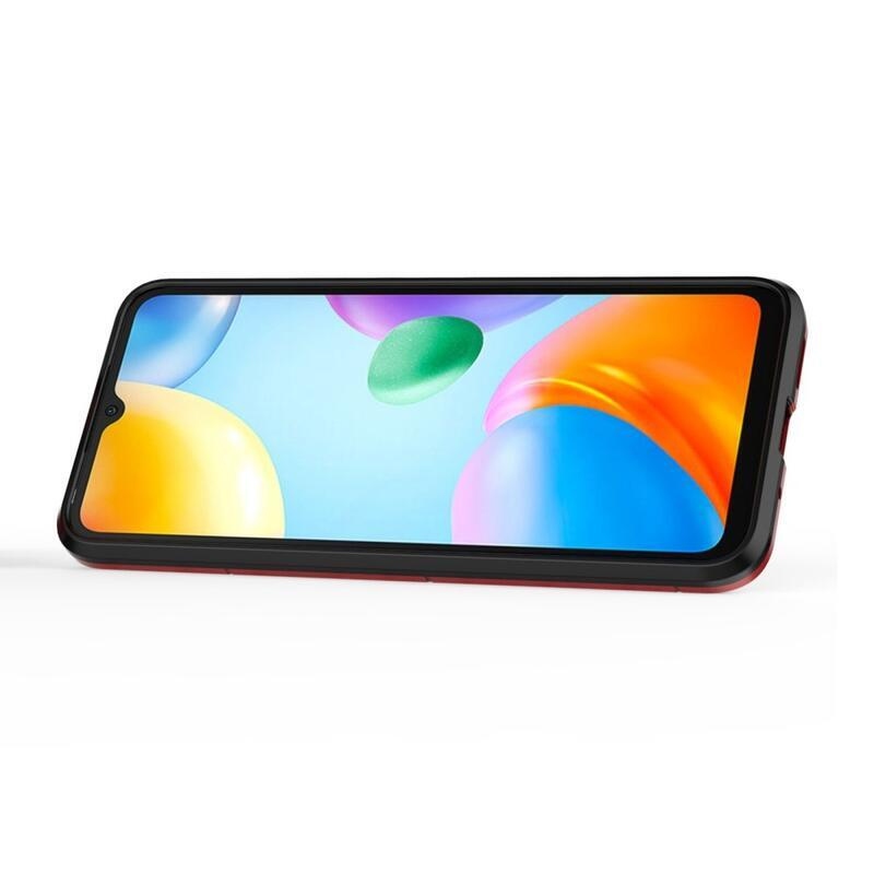 Guardy tartós hibrid borító ujjbeggyel Xiaomi Redmi 10C-hez - piros
