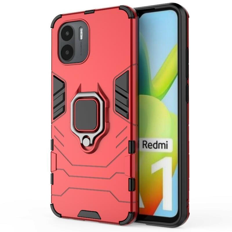 Guardy tartós hibrid borító ujjbeggyel Xiaomi Redmi A1/Redmi A2 - piros