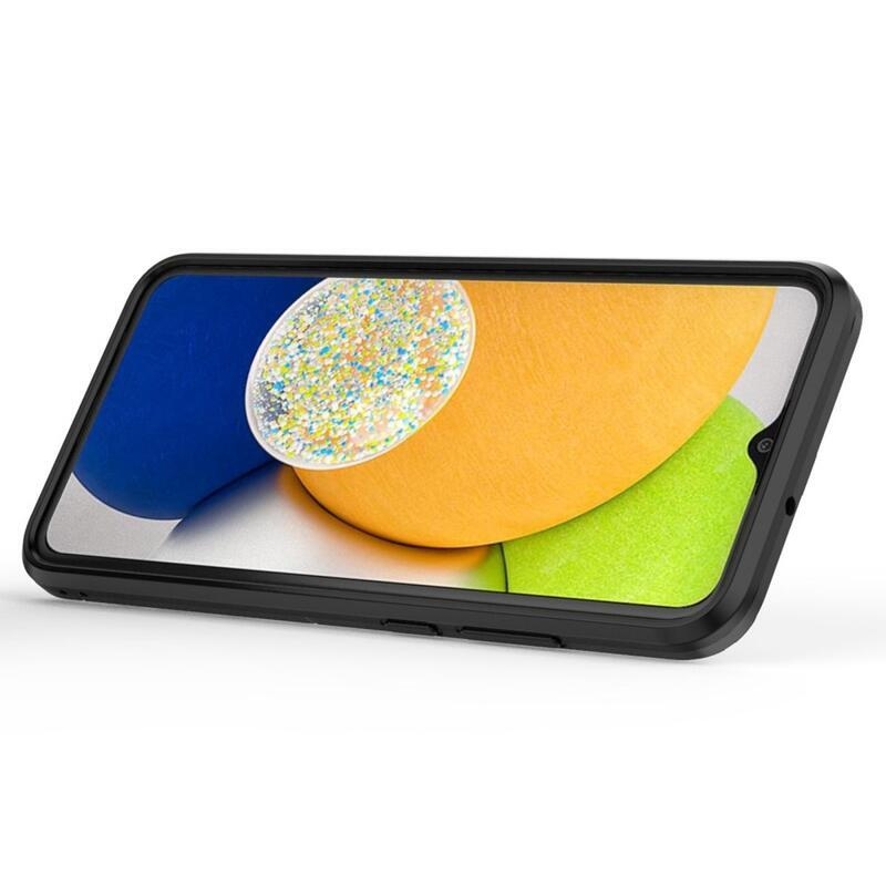 Guardy tartós hibrid borító ujjbeggyel Samsung Galaxy A03-hoz - fekete