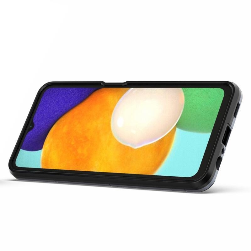 Guardy tartós hibrid borító ujjbeggyel Samsung Galaxy A13 4G készülékhez - sötétkék