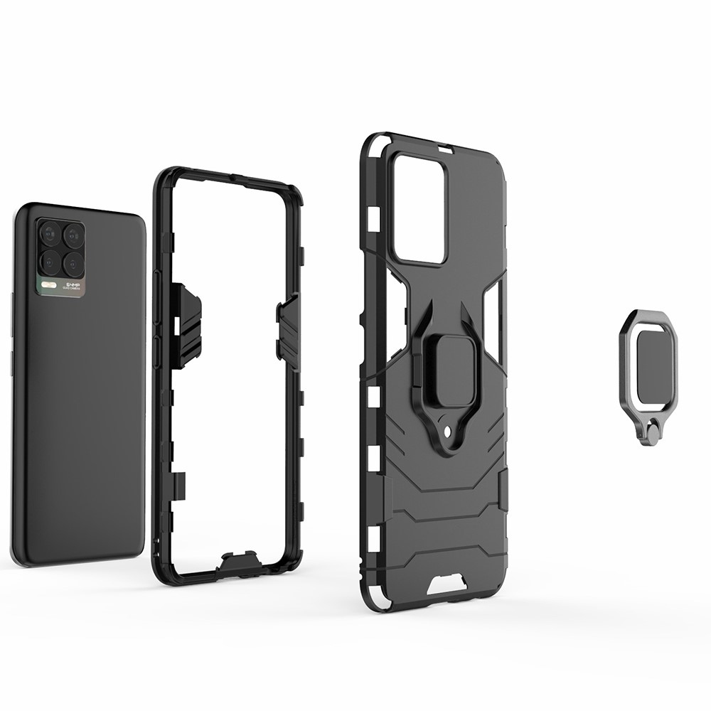 Guardy strapabíró mobiltelefon-tok Realme 8-hoz – fekete