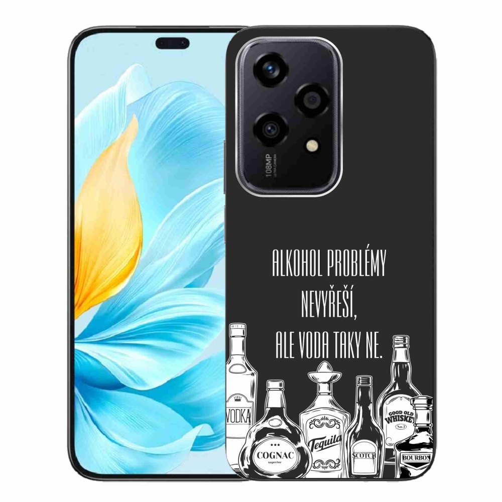 Gél borító mmCase a Honor 200 Lite 5G számára - vicces szöveg fekete háttérrel