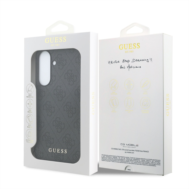 Guess 4G Charm hátlap Samsung Galaxy A37 fekete