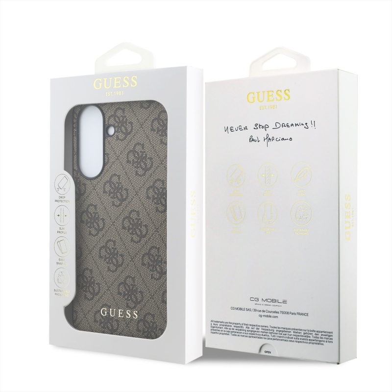 Guess 4G Charm hátlap Samsung Galaxy A37 barna színű hátlaphoz