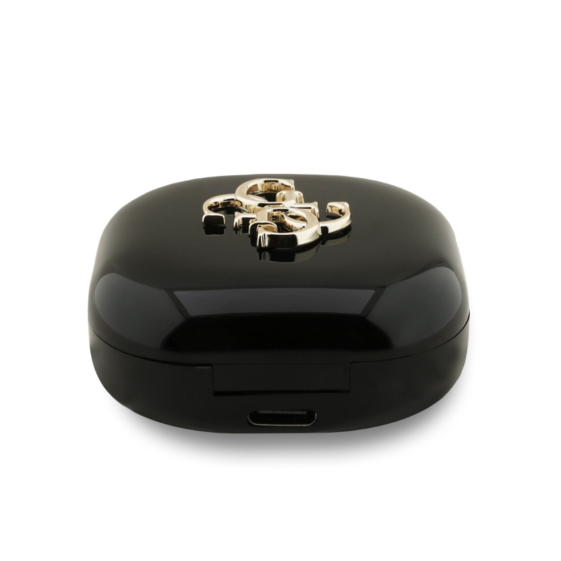 Guess 4G fém logós TWS vezeték nélküli fülhallgató, fekete