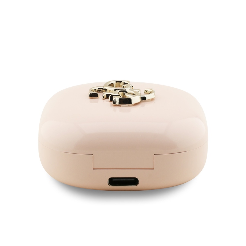 Guess 4G fém logós TWS vezeték nélküli fülhallgató rózsaszín