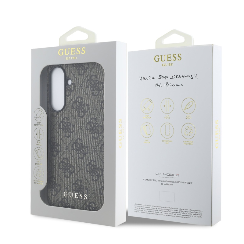 Guess 4G hátlap a Samsung Galaxy A36-hoz Barna