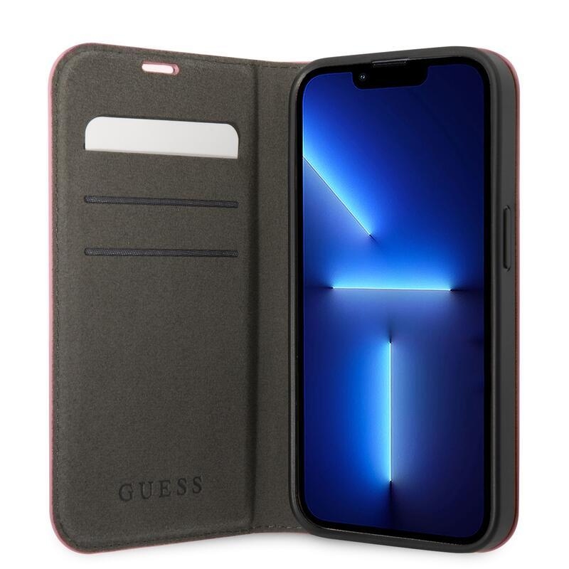 Guess krokodilbőr tok iPhone 14 Plus készülékhez - rózsaszín
