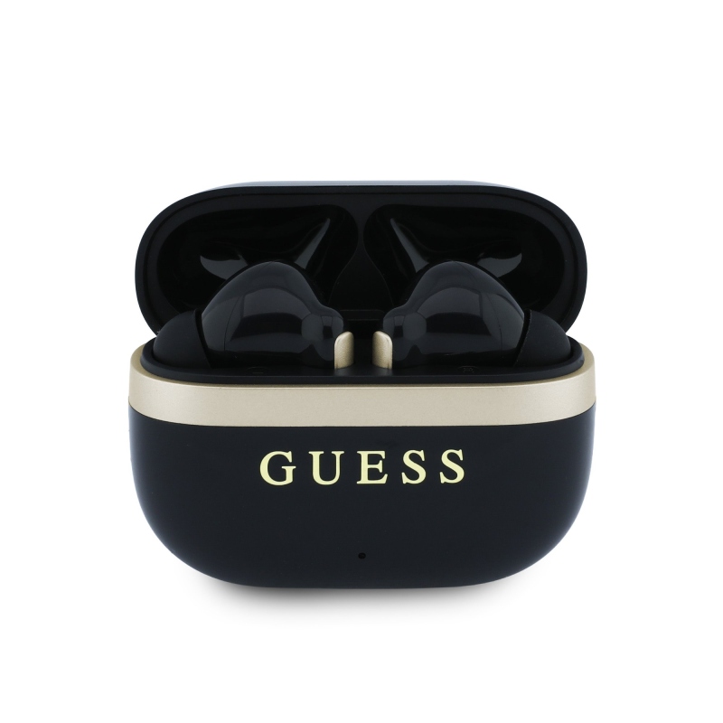 Guess Gold Line Glossy Finish TWS vezeték nélküli fülhallgató, fekete
