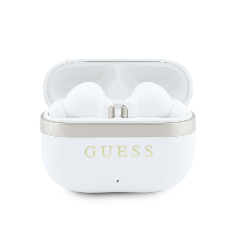 Guess Gold Line Glossy Finish TWS vezeték nélküli fülhallgató, fehér