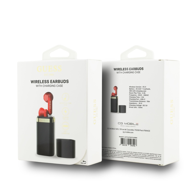 Guess Lipstick Shape TWS vezeték nélküli fejhallgató Fekete