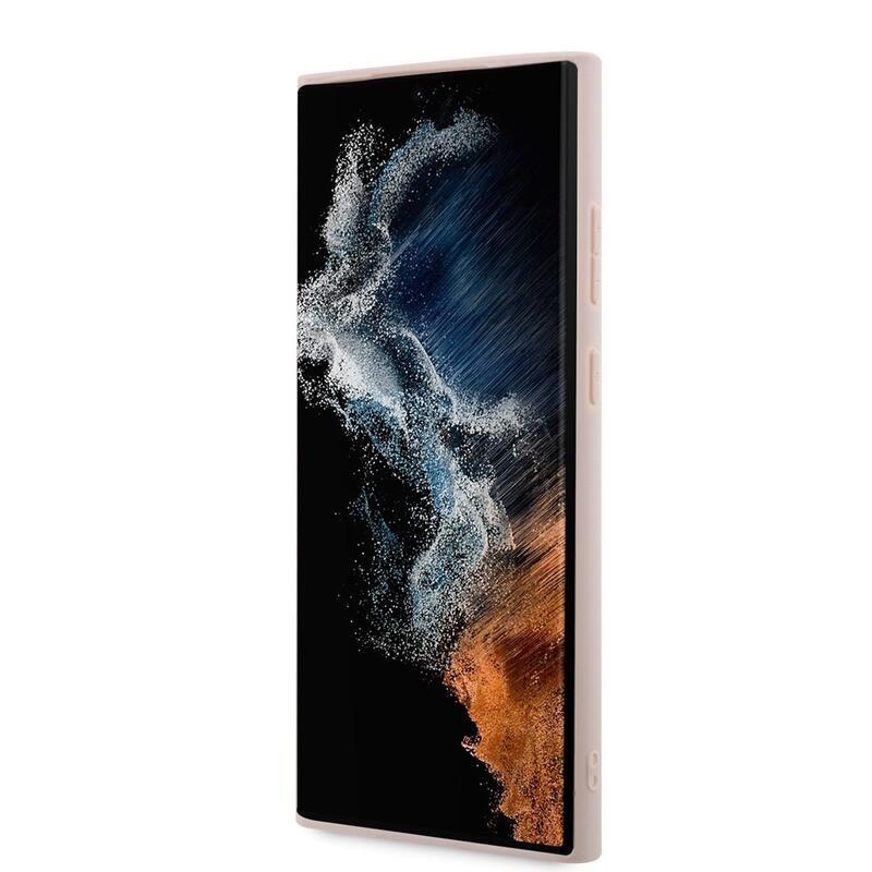 Guess tok fém logóval a Samsung Galaxy S23 Ultra-hoz – rózsaszín
