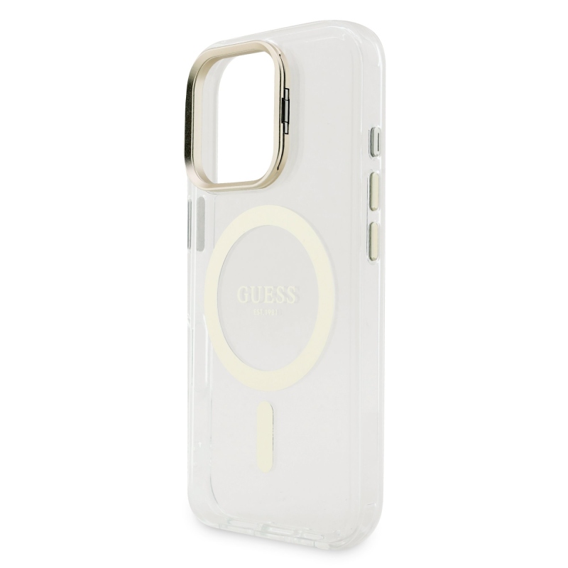 Guess PC/TPU galvanizált állvány kamerakeret hátlapja levehető háttérrel iPhone 16 Pro készülékhez