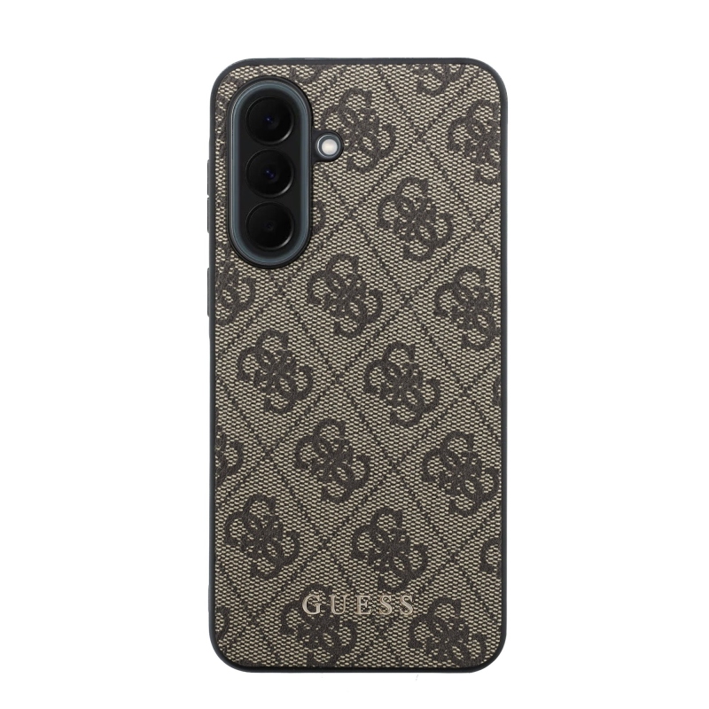 Guess PU 4G fém klasszikus logós hátlap Samsung Galaxy A37 barna