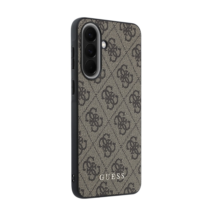 Guess PU 4G fém klasszikus logós hátlap Samsung Galaxy A57 barna