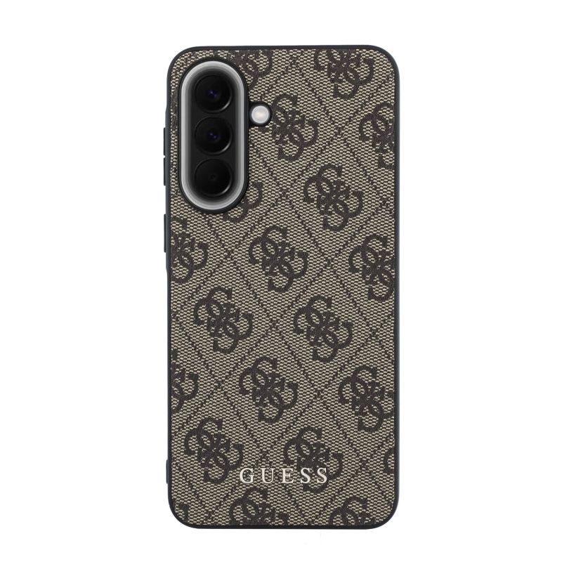 Guess PU 4G fém klasszikus logós hátlap Samsung Galaxy A57 barna