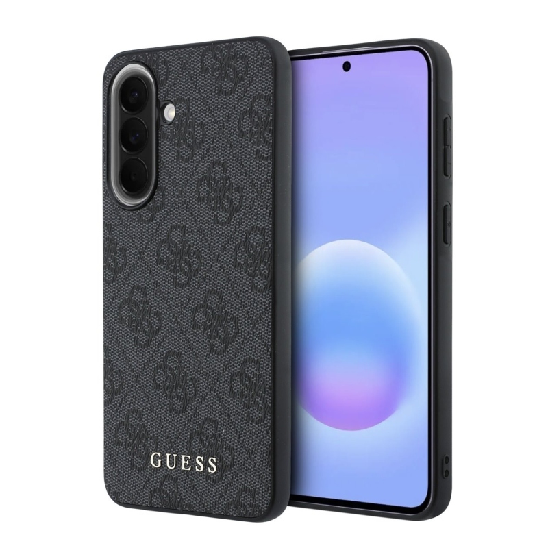Guess PU 4G fém klasszikus klasszikus klasszikus logó hátlap Samsung Galaxy A57 szürke