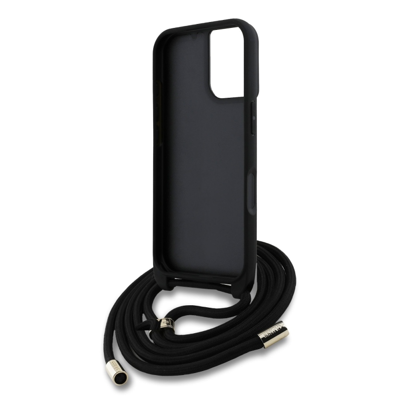 Guess PU 4G fém logó fém keresztpánt hátlapi borító iPhone 16 barna barna