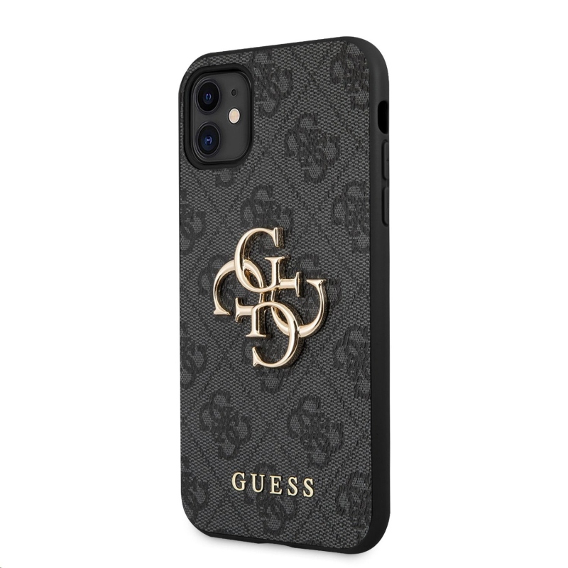 Guess PU 4G fém logós hátlap iPhone 11 szürke készülékre
