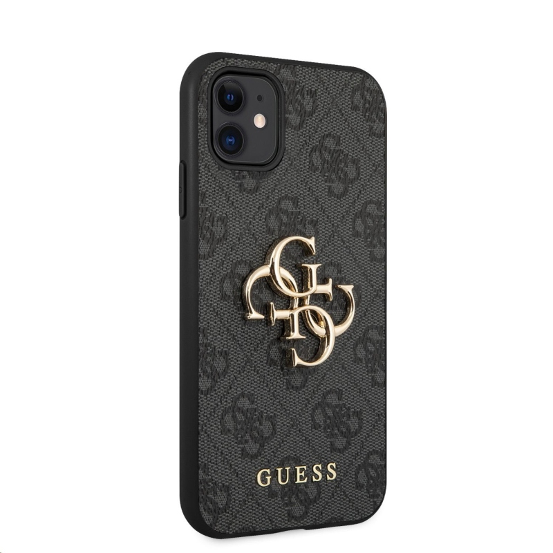 Guess PU 4G fém logós hátlap iPhone 11 szürke készülékre