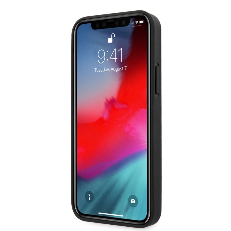 Guess PU 4G fém logós hátlap iPhone 12 Pro Max-hoz szürke