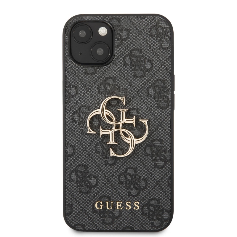 Guess PU 4G fém logós hátlap iPhone 13-hoz szürke