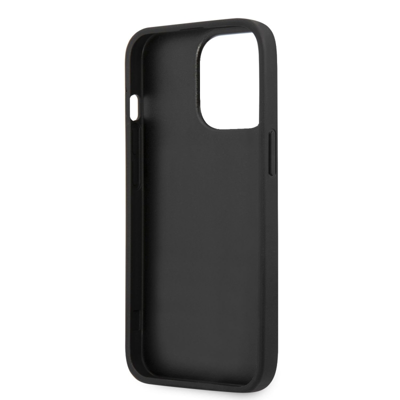 Guess PU 4G fém logós hátlap iPhone 14 Pro Max-hoz szürke