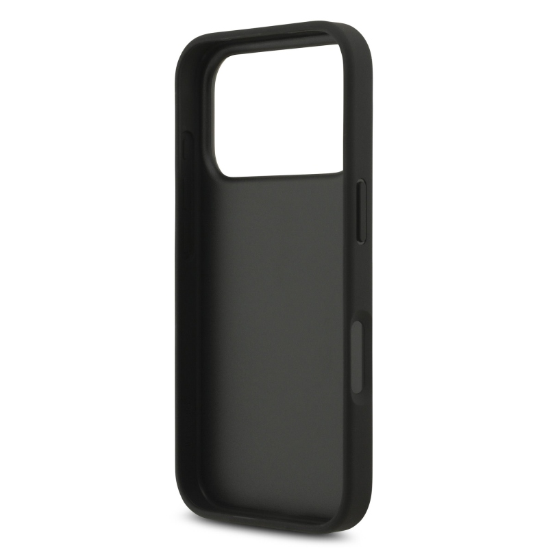 Guess PU 4G Metal Logo hátsó tok iPhone 18 Pro-hoz, szürke