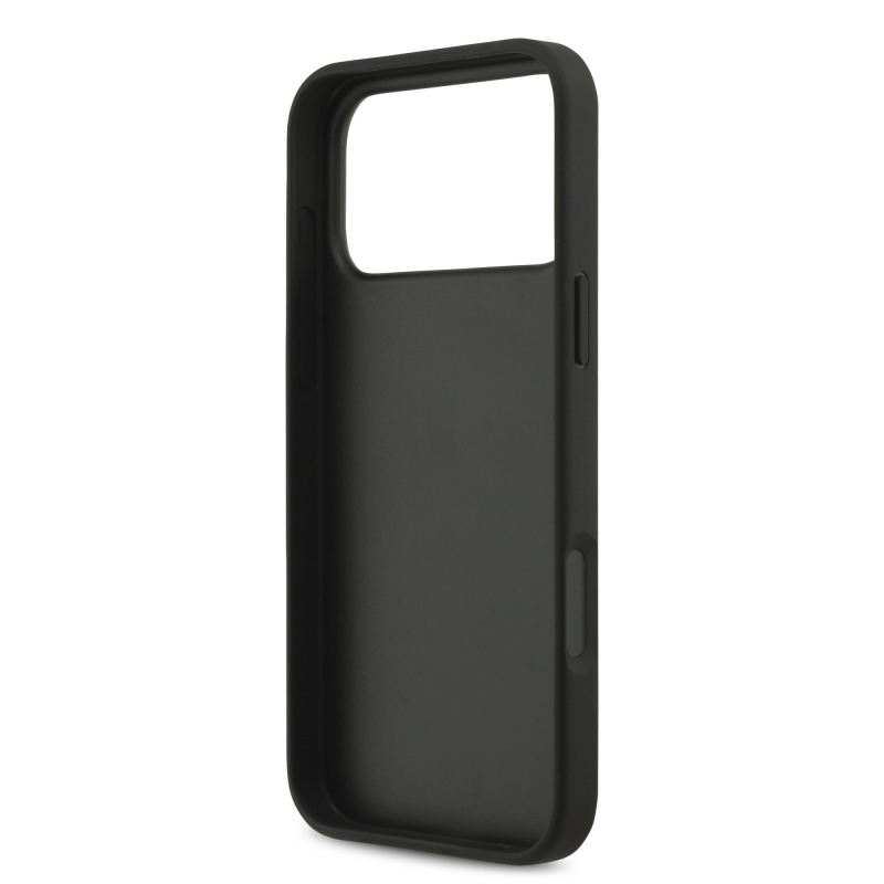 Guess PU 4G Metal Logo hátsó tok iPhone 18 Pro Max-hoz, szürke