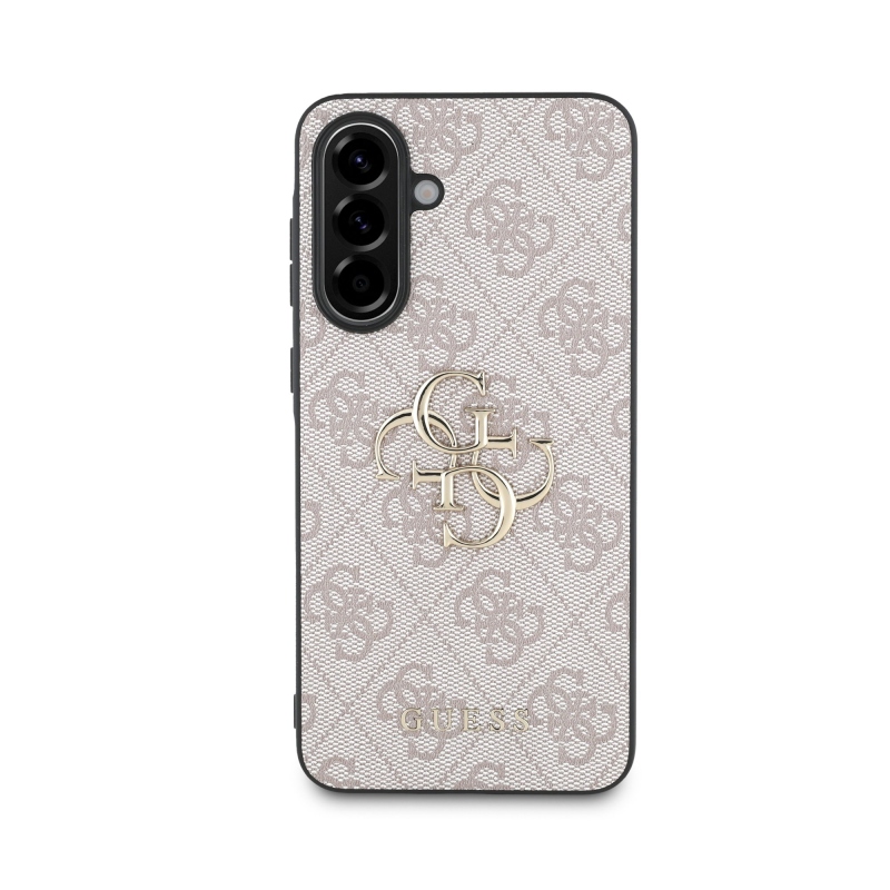 Guess PU 4G fém logós hátlap Samsung Galaxy A36 készülékhez, rózsaszín