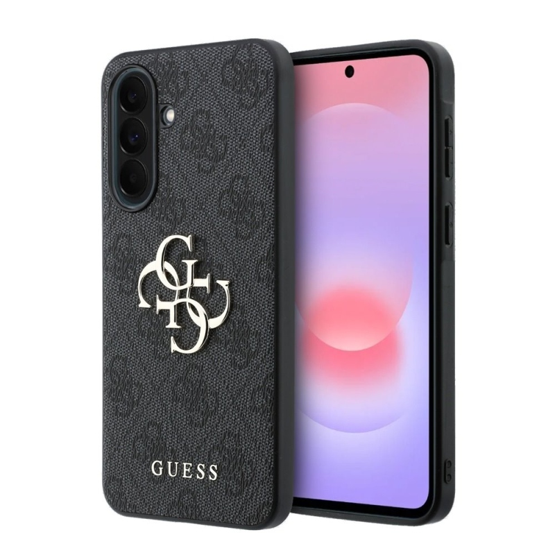 Guess PU 4G fém logó hátlap Samsung Galaxy A37 szürke