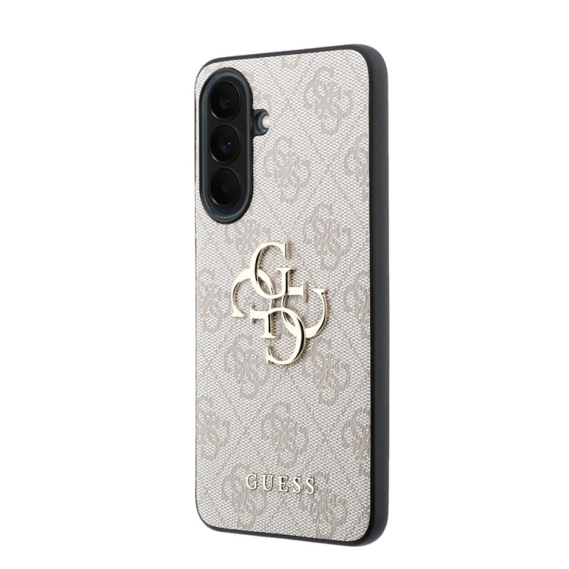 Guess PU 4G fém logós hátlap Samsung Galaxy A37 rózsaszínű borítóhoz
