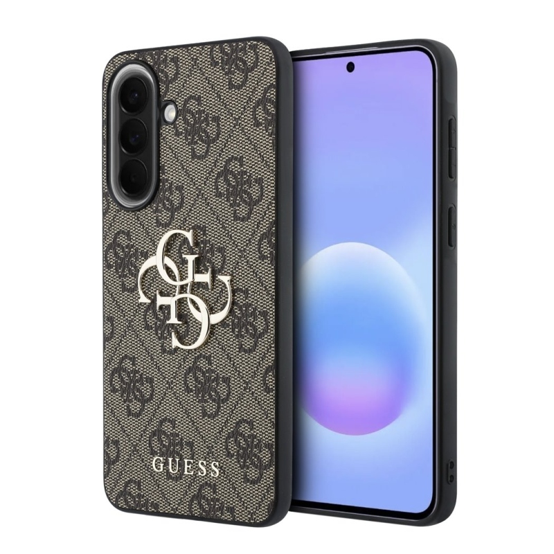 Guess PU 4G fém logós hátlap Samsung Galaxy A57 barna