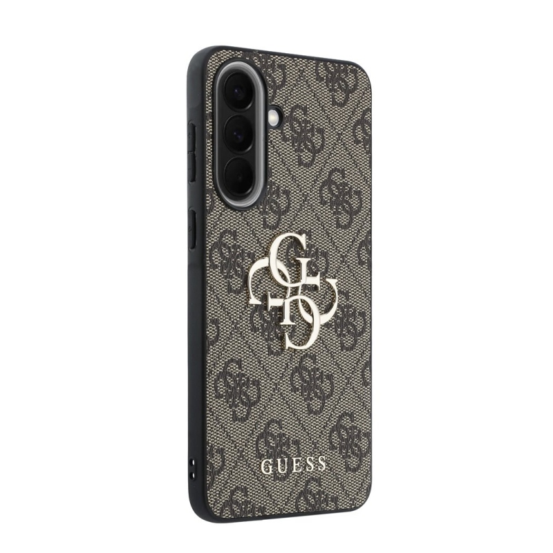 Guess PU 4G fém logós hátlap Samsung Galaxy A57 barna