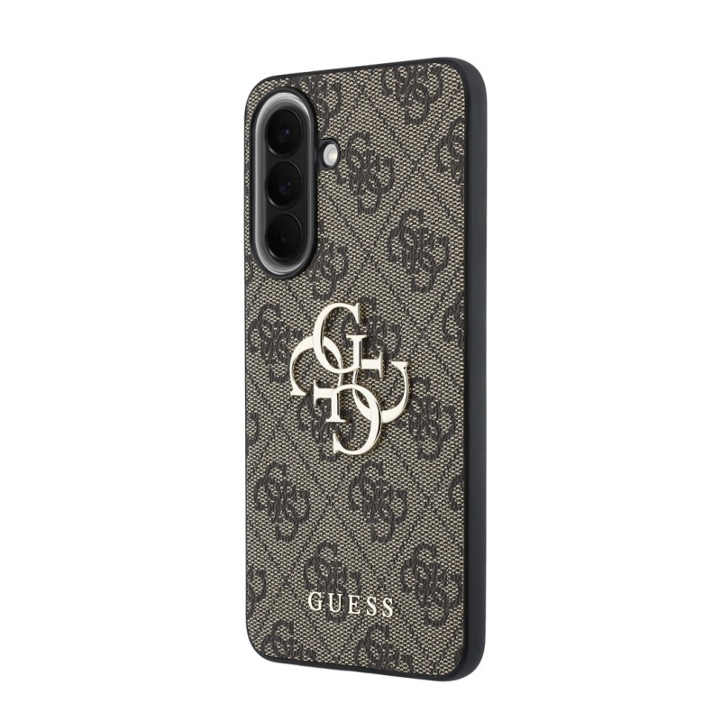 Guess PU 4G fém logós hátlap Samsung Galaxy A57 barna