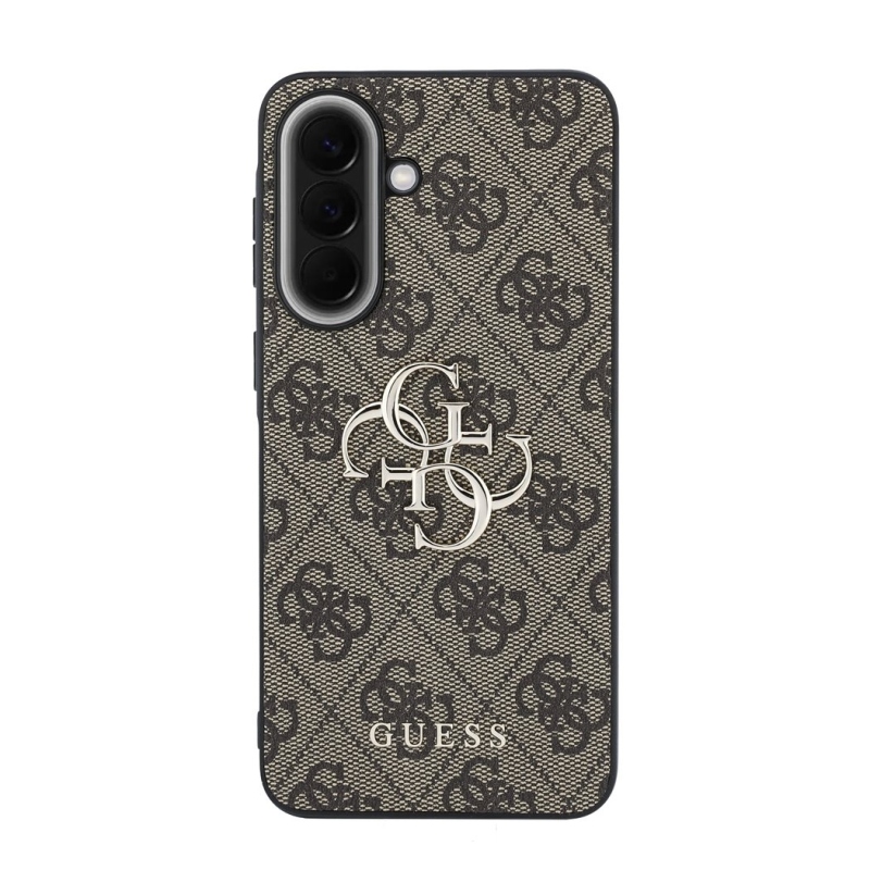 Guess PU 4G fém logós hátlap Samsung Galaxy A57 barna