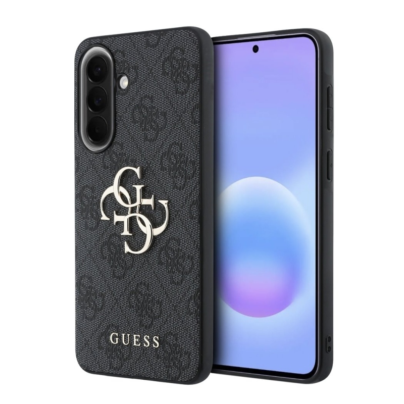 Guess PU 4G fém logó hátlap Samsung Galaxy A57 szürke