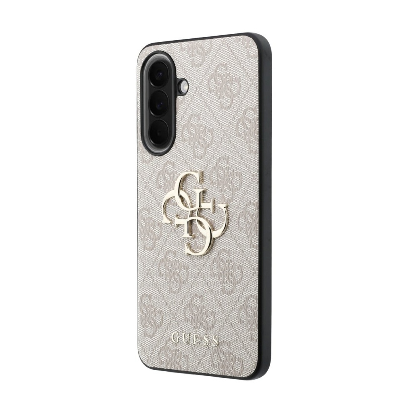 Guess PU 4G fém logós hátlap Samsung Galaxy A57 rózsaszínű borítóhoz
