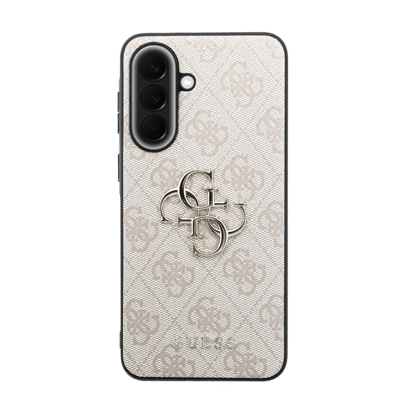 Guess PU 4G fém logós hátlap Samsung Galaxy A57 rózsaszínű borítóhoz