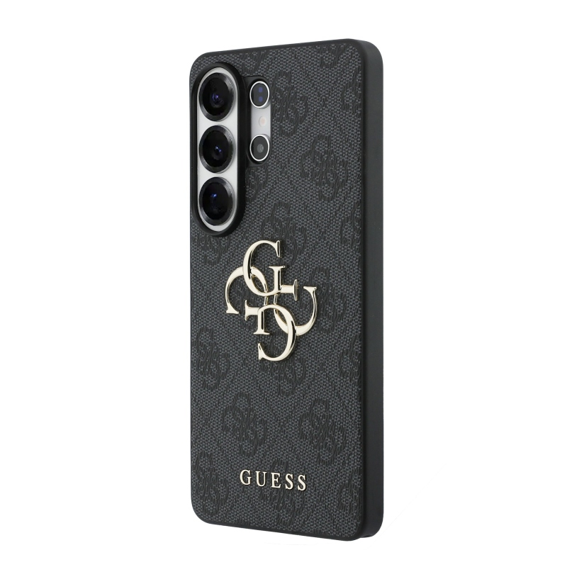 Guess PU 4G fém logós hátlap Samsung Galaxy S26 Ultra szürke