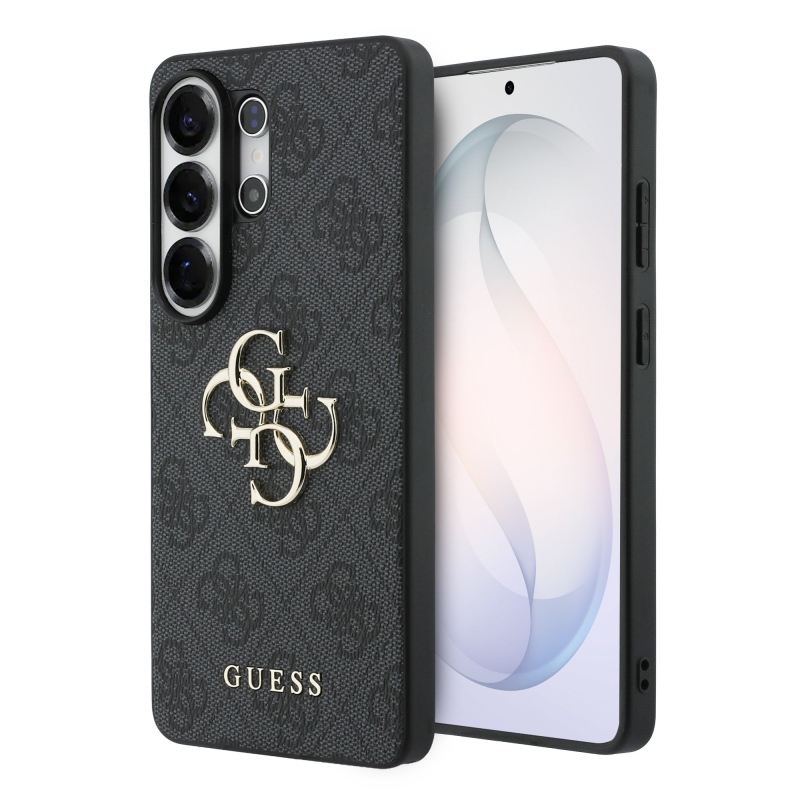 Guess PU 4G fém logós hátlap Samsung Galaxy S26 Ultra szürke