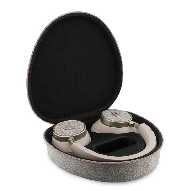 Guess PU 4G háromszög logós ENC vezeték nélküli fejhallgató rózsaszín