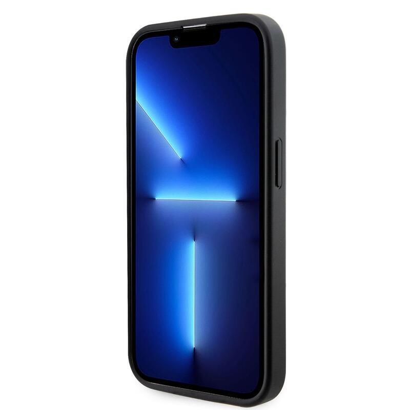 Guess PU kocka zselés tok MagSafe támogatással iPhone 14 Pro Max készülékhez - fekete