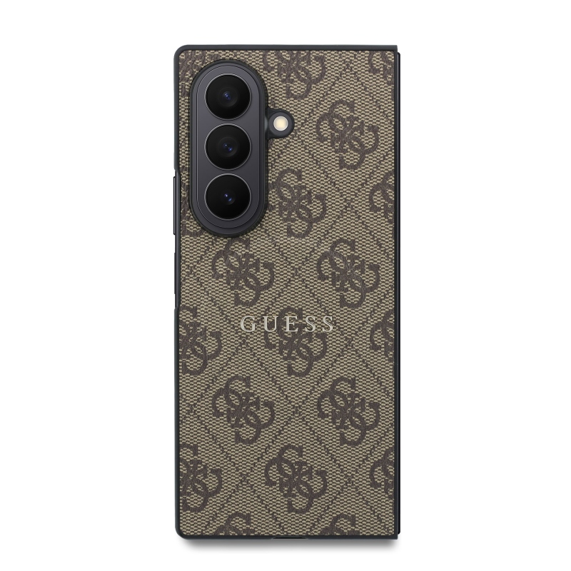 Guess PU bőr 4G mágneses hátlap a Samsung Galaxy Z Fold 8 Ultra Brown készülékhez