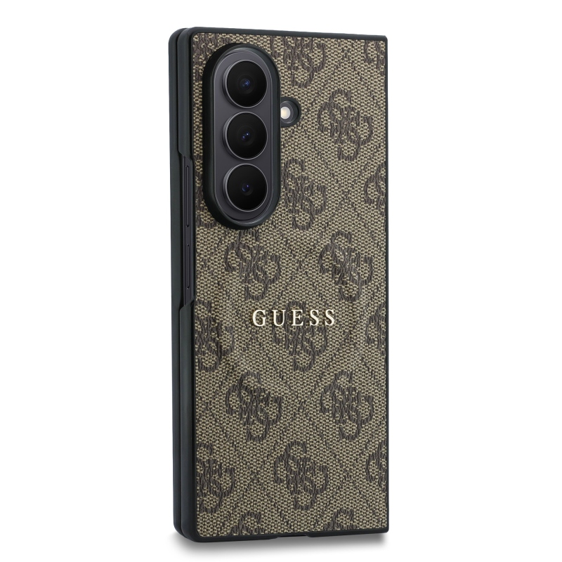 Guess PU bőr 4G mágneses hátlap a Samsung Galaxy Z Fold 8 Ultra Brown készülékhez