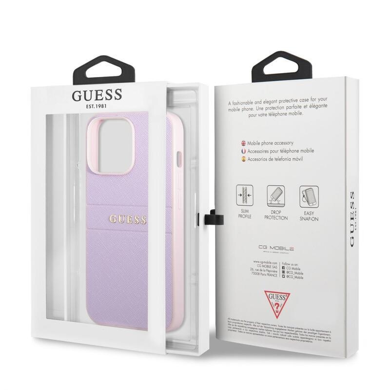 Guess PU zselé tok iPhone 13 Pro készülékhez - lila