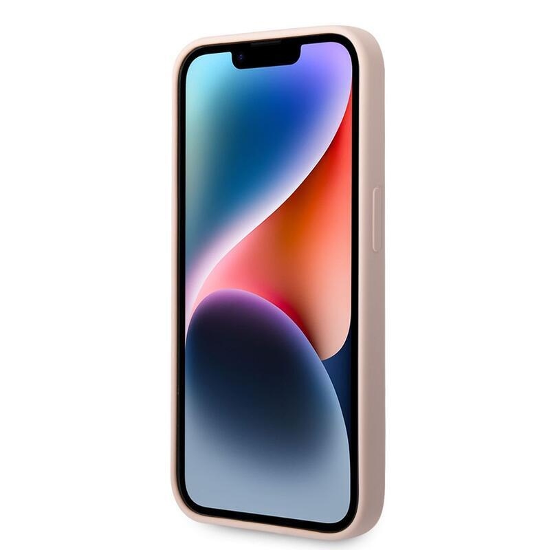 Guess szilikon tok MagSafe támogatással iPhone 14 Pro Max készülékhez - rózsaszín